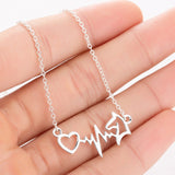 Pet Dog Footprints Paw Necklace Bulldog Chihuahua Dachshunds Bull Terrier Animal Necklaces Ecg Pendants For Women