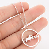 Pet Dog Footprints Paw Necklace Bulldog Chihuahua Dachshunds Bull Terrier Animal Necklaces Ecg Pendants For Women