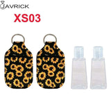 Hand Sanitizer Keychain Holder Travel Bottle Refillable Containers 30ml Flip Cap Reusable Bottles with Keychain Carrier