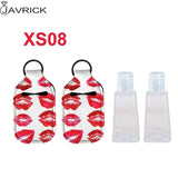 Hand Sanitizer Keychain Holder Travel Bottle Refillable Containers 30ml Flip Cap Reusable Bottles with Keychain Carrier