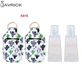 Hand Sanitizer Keychain Holder Travel Bottle Refillable Containers 30ml Flip Cap Reusable Bottles with Keychain Carrier