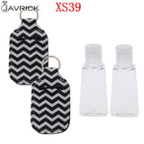 Hand Sanitizer Keychain Holder Travel Bottle Refillable Containers 30ml Flip Cap Reusable Bottles with Keychain Carrier
