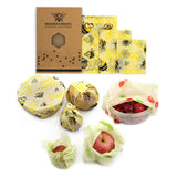 Reusable Beeswax Cloth Wrap Food Fresh Bag Lid Cover Stretch Lid Jungle Party Bees wax wrap plastic wrap