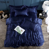 new2020 100% pure satin silk bedding set,Home Textile King size bed set,bedding,duvet cover flat sheet pillowcases Wholesale